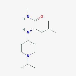 (2S)-N,4-dimethyl-2-[(1-propan-2-ylpiperidin-4-yl)amino]pentanamide