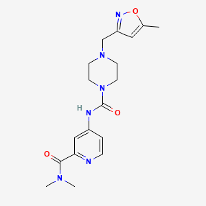 N-[2-(dimethylcarbamoyl)pyridin-4-yl]-4-[(5-methyl-1,2-oxazol-3-yl)methyl]piperazine-1-carboxamide