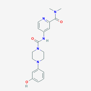 N-[2-(dimethylcarbamoyl)pyridin-4-yl]-4-(3-hydroxyphenyl)piperazine-1-carboxamide