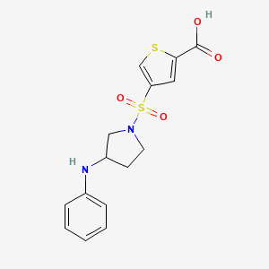 4-(3-Anilinopyrrolidin-1-yl)sulfonylthiophene-2-carboxylic acid