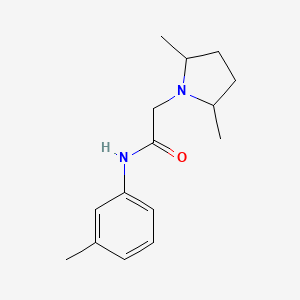 molecular formula C15H22N2O B6968867 2-(2,5-dimethylpyrrolidin-1-yl)-N-(3-methylphenyl)acetamide 