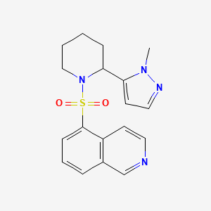 molecular formula C18H20N4O2S B6968882 5-[2-(2-Methylpyrazol-3-yl)piperidin-1-yl]sulfonylisoquinoline 