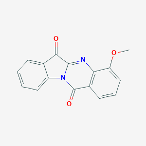 molecular formula C16H10N2O3 B069689 4-Methoxyindolo[2,1-b]quinazoline-6,12-dione CAS No. 169038-39-5