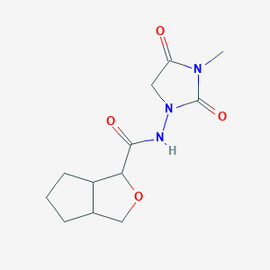 N-(3-methyl-2,4-dioxoimidazolidin-1-yl)-3,3a,4,5,6,6a-hexahydro-1H-cyclopenta[c]furan-3-carboxamide