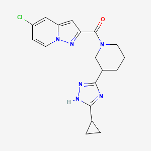 (5-chloropyrazolo[1,5-a]pyridin-2-yl)-[3-(5-cyclopropyl-1H-1,2,4-triazol-3-yl)piperidin-1-yl]methanone