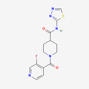 1-(3-fluoropyridine-4-carbonyl)-N-(1,3,4-thiadiazol-2-yl)piperidine-4-carboxamide