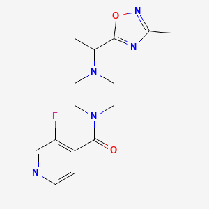 (3-Fluoropyridin-4-yl)-[4-[1-(3-methyl-1,2,4-oxadiazol-5-yl)ethyl]piperazin-1-yl]methanone