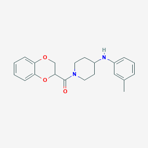 molecular formula C21H24N2O3 B6968919 2,3-Dihydro-1,4-benzodioxin-3-yl-[4-(3-methylanilino)piperidin-1-yl]methanone 