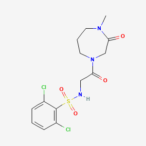 2,6-dichloro-N-[2-(4-methyl-3-oxo-1,4-diazepan-1-yl)-2-oxoethyl]benzenesulfonamide