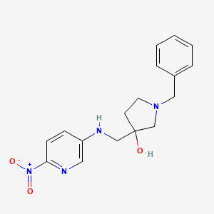 1-Benzyl-3-[[(6-nitropyridin-3-yl)amino]methyl]pyrrolidin-3-ol