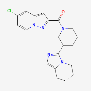 (5-Chloropyrazolo[1,5-a]pyridin-2-yl)-[3-(5,6,7,8-tetrahydroimidazo[1,5-a]pyridin-3-yl)piperidin-1-yl]methanone