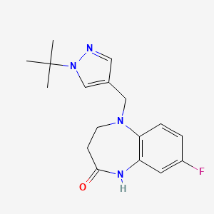 1-[(1-tert-butylpyrazol-4-yl)methyl]-7-fluoro-3,5-dihydro-2H-1,5-benzodiazepin-4-one