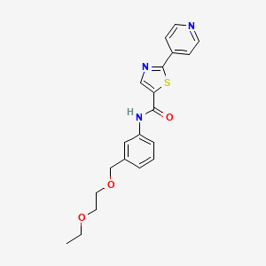 molecular formula C20H21N3O3S B6968967 N-[3-(2-ethoxyethoxymethyl)phenyl]-2-pyridin-4-yl-1,3-thiazole-5-carboxamide 