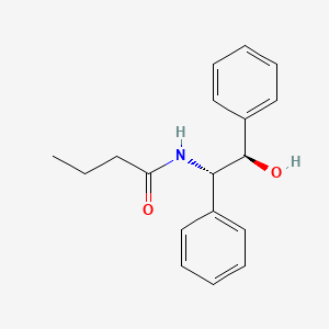 molecular formula C18H21NO2 B6968969 N-[(1S,2R)-2-hydroxy-1,2-diphenylethyl]butanamide 