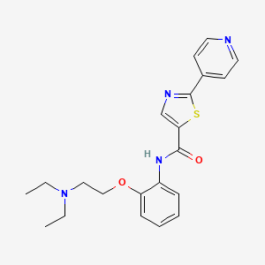 N-[2-[2-(diethylamino)ethoxy]phenyl]-2-pyridin-4-yl-1,3-thiazole-5-carboxamide