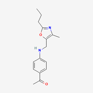 1-[4-[(4-Methyl-2-propyl-1,3-oxazol-5-yl)methylamino]phenyl]ethanone