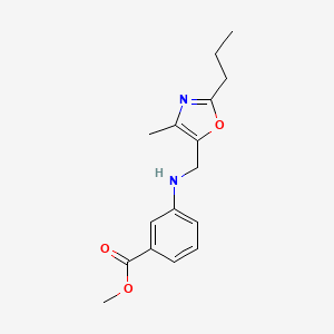 Methyl 3-[(4-methyl-2-propyl-1,3-oxazol-5-yl)methylamino]benzoate