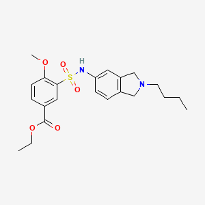 Ethyl 3-[(2-butyl-1,3-dihydroisoindol-5-yl)sulfamoyl]-4-methoxybenzoate