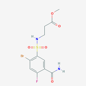 Methyl 3-[(2-bromo-5-carbamoyl-4-fluorophenyl)sulfonylamino]propanoate