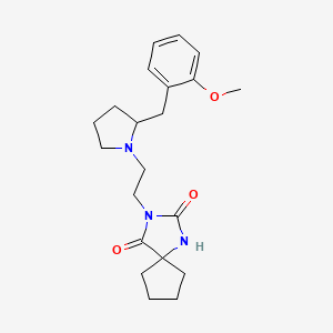 3-[2-[2-[(2-Methoxyphenyl)methyl]pyrrolidin-1-yl]ethyl]-1,3-diazaspiro[4.4]nonane-2,4-dione