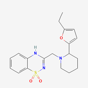 3-[[2-(5-ethylfuran-2-yl)piperidin-1-yl]methyl]-4H-1lambda6,2,4-benzothiadiazine 1,1-dioxide