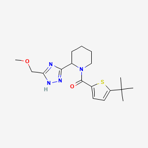 molecular formula C18H26N4O2S B6969083 (5-tert-butylthiophen-2-yl)-[2-[5-(methoxymethyl)-1H-1,2,4-triazol-3-yl]piperidin-1-yl]methanone 