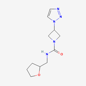 N-(oxolan-2-ylmethyl)-3-(triazol-1-yl)azetidine-1-carboxamide