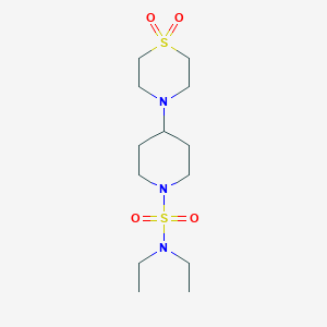 4-(1,1-dioxo-1,4-thiazinan-4-yl)-N,N-diethylpiperidine-1-sulfonamide