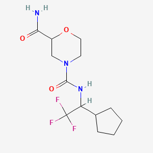 4-N-(1-cyclopentyl-2,2,2-trifluoroethyl)morpholine-2,4-dicarboxamide