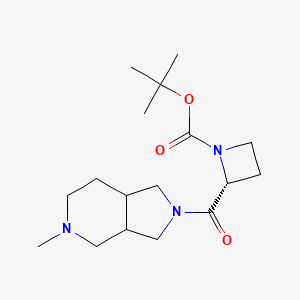 molecular formula C17H29N3O3 B6969198 tert-butyl (2R)-2-(5-methyl-3,3a,4,6,7,7a-hexahydro-1H-pyrrolo[3,4-c]pyridine-2-carbonyl)azetidine-1-carboxylate 