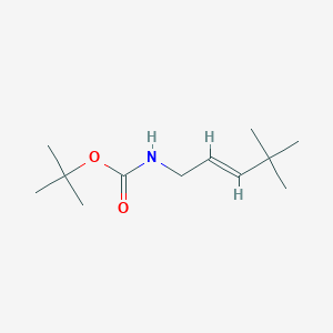 molecular formula C12H23NO2 B069692 Tert-butyl N-[(E)-4,4-dimethylpent-2-enyl]carbamate CAS No. 179923-09-2