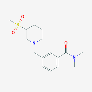 N,N-dimethyl-3-[(3-methylsulfonylpiperidin-1-yl)methyl]benzamide