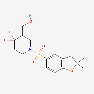 [1-[(2,2-dimethyl-3H-1-benzofuran-5-yl)sulfonyl]-4,4-difluoropiperidin-3-yl]methanol