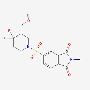 5-[4,4-Difluoro-3-(hydroxymethyl)piperidin-1-yl]sulfonyl-2-methylisoindole-1,3-dione