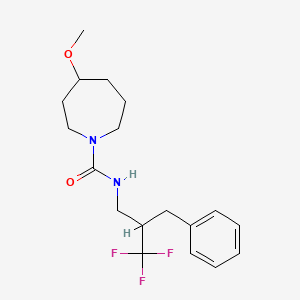 N-(2-benzyl-3,3,3-trifluoropropyl)-4-methoxyazepane-1-carboxamide