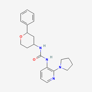 1-(2-Phenyloxan-4-yl)-3-(2-pyrrolidin-1-ylpyridin-3-yl)urea