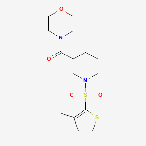 [1-(3-Methylthiophen-2-yl)sulfonylpiperidin-3-yl]-morpholin-4-ylmethanone