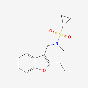 N-[(2-ethyl-1-benzofuran-3-yl)methyl]-N-methylcyclopropanesulfonamide