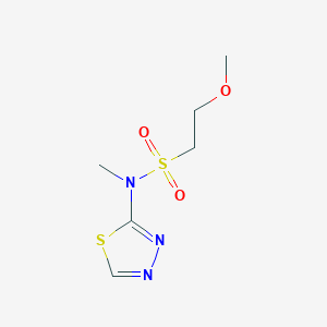 molecular formula C6H11N3O3S2 B6969321 2-methoxy-N-methyl-N-(1,3,4-thiadiazol-2-yl)ethanesulfonamide 