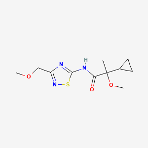 2-cyclopropyl-2-methoxy-N-[3-(methoxymethyl)-1,2,4-thiadiazol-5-yl]propanamide