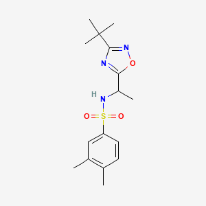 N-[1-(3-tert-butyl-1,2,4-oxadiazol-5-yl)ethyl]-3,4-dimethylbenzenesulfonamide