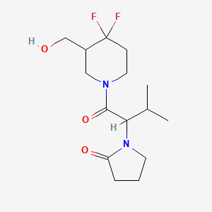 1-[1-[4,4-Difluoro-3-(hydroxymethyl)piperidin-1-yl]-3-methyl-1-oxobutan-2-yl]pyrrolidin-2-one