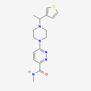 N-methyl-6-[4-(1-thiophen-3-ylethyl)piperazin-1-yl]pyridazine-3-carboxamide