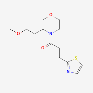 molecular formula C13H20N2O3S B6969471 1-[3-(2-Methoxyethyl)morpholin-4-yl]-3-(1,3-thiazol-2-yl)propan-1-one 