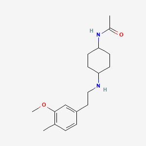 molecular formula C18H28N2O2 B6969520 N-[4-[2-(3-methoxy-4-methylphenyl)ethylamino]cyclohexyl]acetamide 