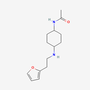 N-[4-[2-(furan-2-yl)ethylamino]cyclohexyl]acetamide