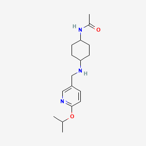 molecular formula C17H27N3O2 B6969544 N-[4-[(6-propan-2-yloxypyridin-3-yl)methylamino]cyclohexyl]acetamide 