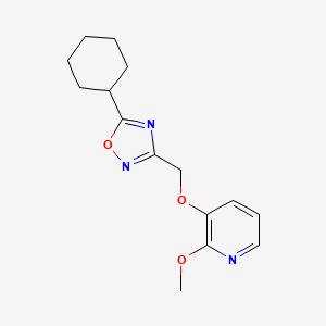 5-Cyclohexyl-3-[(2-methoxypyridin-3-yl)oxymethyl]-1,2,4-oxadiazole