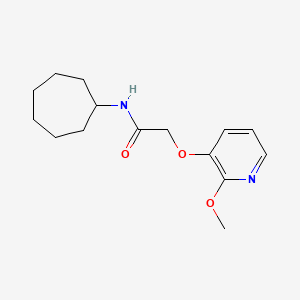 molecular formula C15H22N2O3 B6969615 N-cycloheptyl-2-(2-methoxypyridin-3-yl)oxyacetamide 