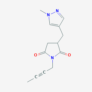 1-But-2-ynyl-3-[(1-methylpyrazol-4-yl)methyl]pyrrolidine-2,5-dione